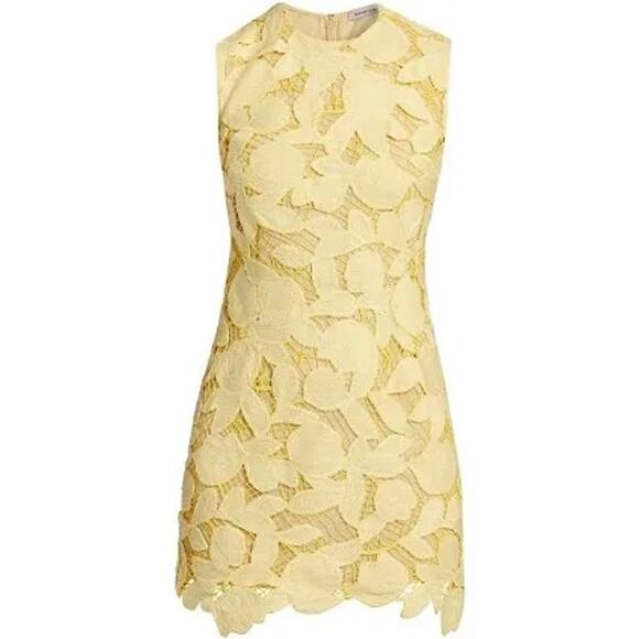 Jonathan Simkhai Mickie Mini Dress Buttercream Yellow Sheath 2 XS S Event Work - Picture 9 of 10
